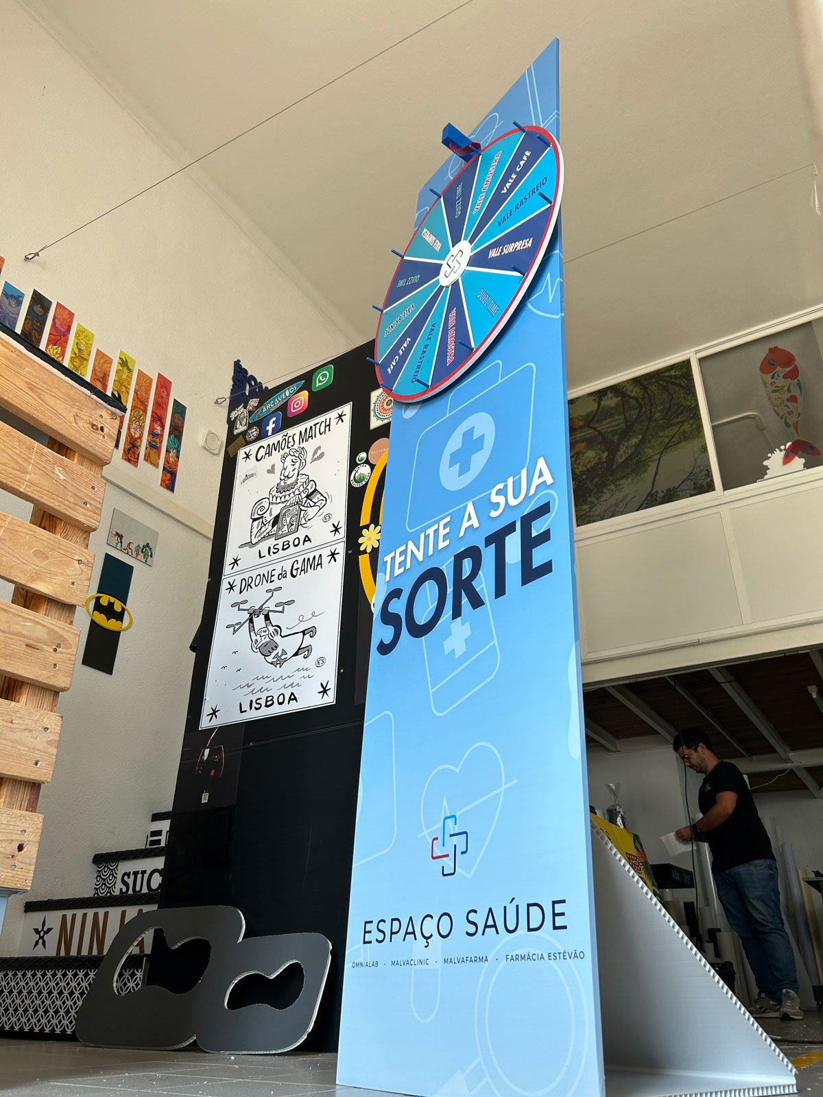 Roda da sorte personalizada para feira