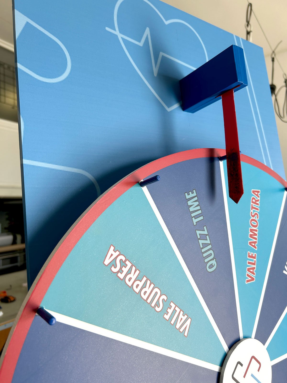 Roda da sorte personalizada para feira